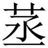 䒱: Serifenschrift (Songti/Mingti)