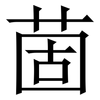 䓢: Serifenschrift (Songti/Mingti)