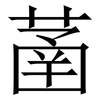 䓿: Serifenschrift (Songti/Mingti)