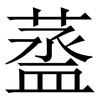 䕄: Serifenschrift (Songti/Mingti)