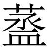 䕄: Serifenschrift (Songti/Mingti)