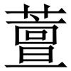 䕊: Serifenschrift (Songti/Mingti)