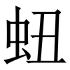 䖡: Serifenschrift (Songti/Mingti) 䖡: Serifenschrift (Songti/Mingti)
