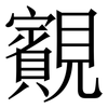 䚔: Serifenschrift (Songti/Mingti)