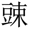 䜹: Serifenschrift (Songti/Mingti)