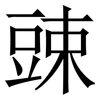 䜹: Serifenschrift (Songti/Mingti)