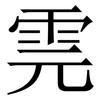 䨌: Serifenschrift (Songti/Mingti)
