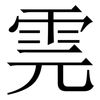 䨌: Serifenschrift (Songti/Mingti)