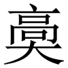 䯨: Serifenschrift (Songti/Mingti)