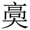 䯨: Serifenschrift (Songti/Mingti)