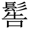䯻: Serifenschrift (Songti/Mingti)