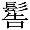 䯻: Serifenschrift (Songti/Mingti)