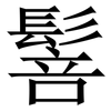 䯽: Serifenschrift (Songti/Mingti)