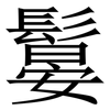 䰋: Serifenschrift (Songti/Mingti)