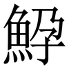 䱆: Serifenschrift (Songti/Mingti)