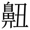 䶊: Serifenschrift (Songti/Mingti)