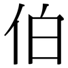 伯: Serifenschrift (Songti/Mingti) 伯: Serifenschrift (Songti/Mingti)
