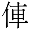 俥: Serifenschrift (Songti/Mingti) 俥: Serifenschrift (Songti/Mingti)