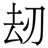 刼: Serifenschrift (Songti/Mingti) 刼: Serifenschrift (Songti/Mingti)