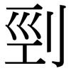 剄: Serifenschrift (Songti/Mingti)