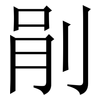 剈: Serifenschrift (Songti/Mingti) 剈: Serifenschrift (Songti/Mingti)