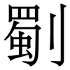 劅: Serifenschrift (Songti/Mingti) 劅: Serifenschrift (Songti/Mingti)