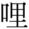 哩: Serifenschrift (Songti/Mingti)