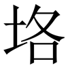 垎: Serifenschrift (Songti/Mingti) 垎: Serifenschrift (Songti/Mingti)