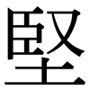 堅: serif (Songti/Mingti) 堅: serif (Songti/Mingti)