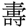 夀: Serifenschrift (Songti/Mingti)