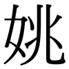 姚: Serifenschrift (Songti/Mingti)