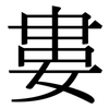 婁: Serifenschrift (Songti/Mingti)