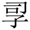 孠: Serifenschrift (Songti/Mingti) 孠: Serifenschrift (Songti/Mingti)