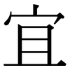 宜: Serifenschrift (Songti/Mingti) 宜: Serifenschrift (Songti/Mingti)