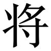 将: serif (Songti/Mingti) 将: serif (Songti/Mingti)