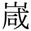 嵅: Serifenschrift (Songti/Mingti) 嵅: Serifenschrift (Songti/Mingti)