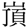嵿: Serifenschrift (Songti/Mingti) 嵿: Serifenschrift (Songti/Mingti)