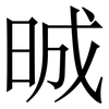 晠: Serifenschrift (Songti/Mingti) 晠: Serifenschrift (Songti/Mingti)