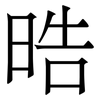 晧: Serifenschrift (Songti/Mingti)