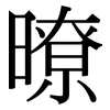 暸: Serifenschrift (Songti/Mingti)