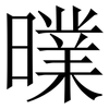 曗: Serifenschrift (Songti/Mingti) 曗: Serifenschrift (Songti/Mingti)