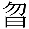 曶: Serifenschrift (Songti/Mingti)