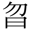 曶: Serifenschrift (Songti/Mingti)