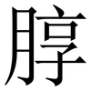 朜: Serifenschrift (Songti/Mingti) 朜: Serifenschrift (Songti/Mingti)