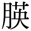 朠: Serifenschrift (Songti/Mingti) 朠: Serifenschrift (Songti/Mingti)