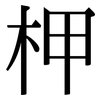 柙: Serifenschrift (Songti/Mingti)