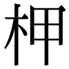 柙: Serifenschrift (Songti/Mingti)