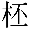 柸: Serifenschrift (Songti/Mingti)