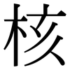 核: Serifenschrift (Songti/Mingti) 核: Serifenschrift (Songti/Mingti)