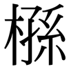 槂: Serifenschrift (Songti/Mingti)